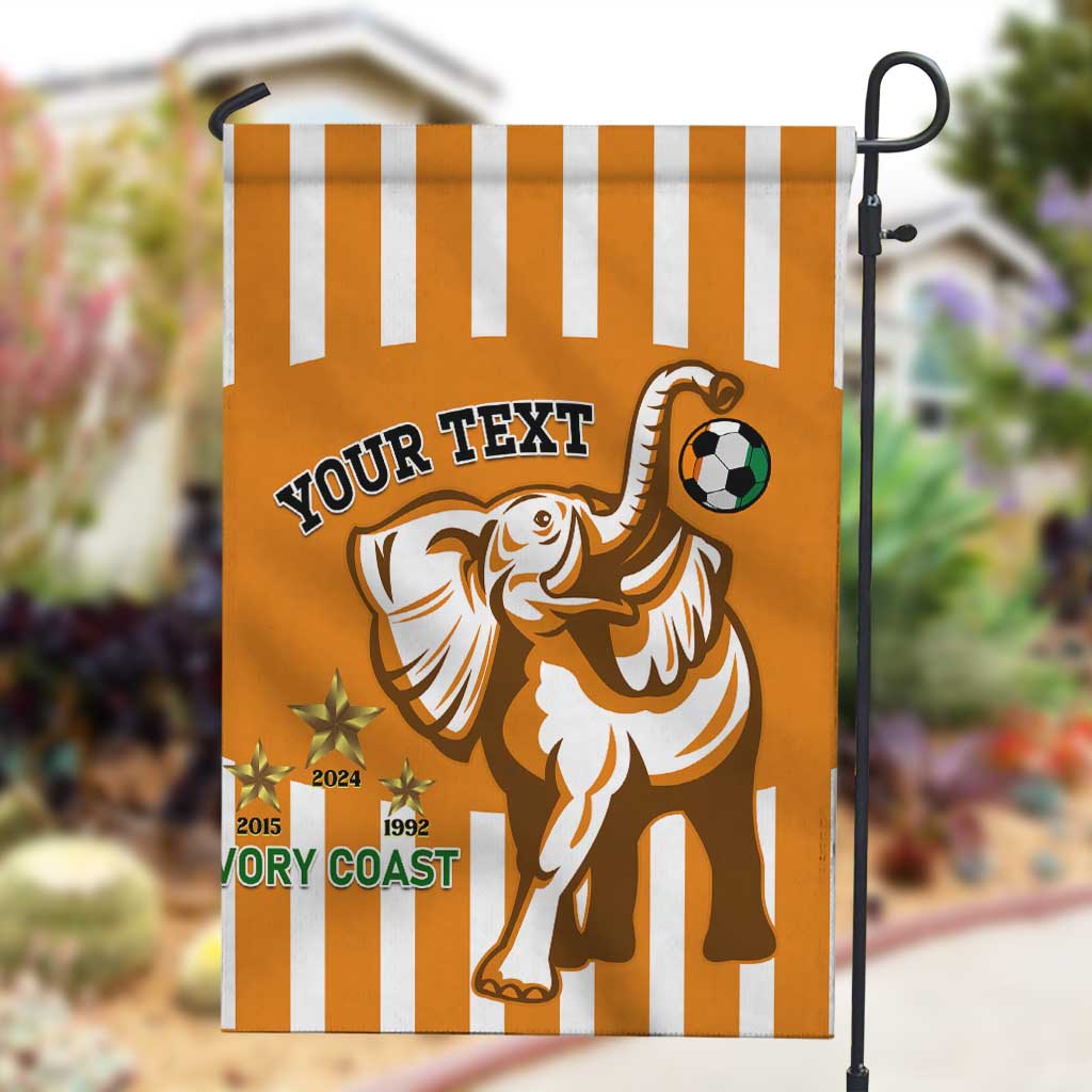 Custom Ivory Coast Football Garden Flag Les Elephants 3rd Champions Proud LT14