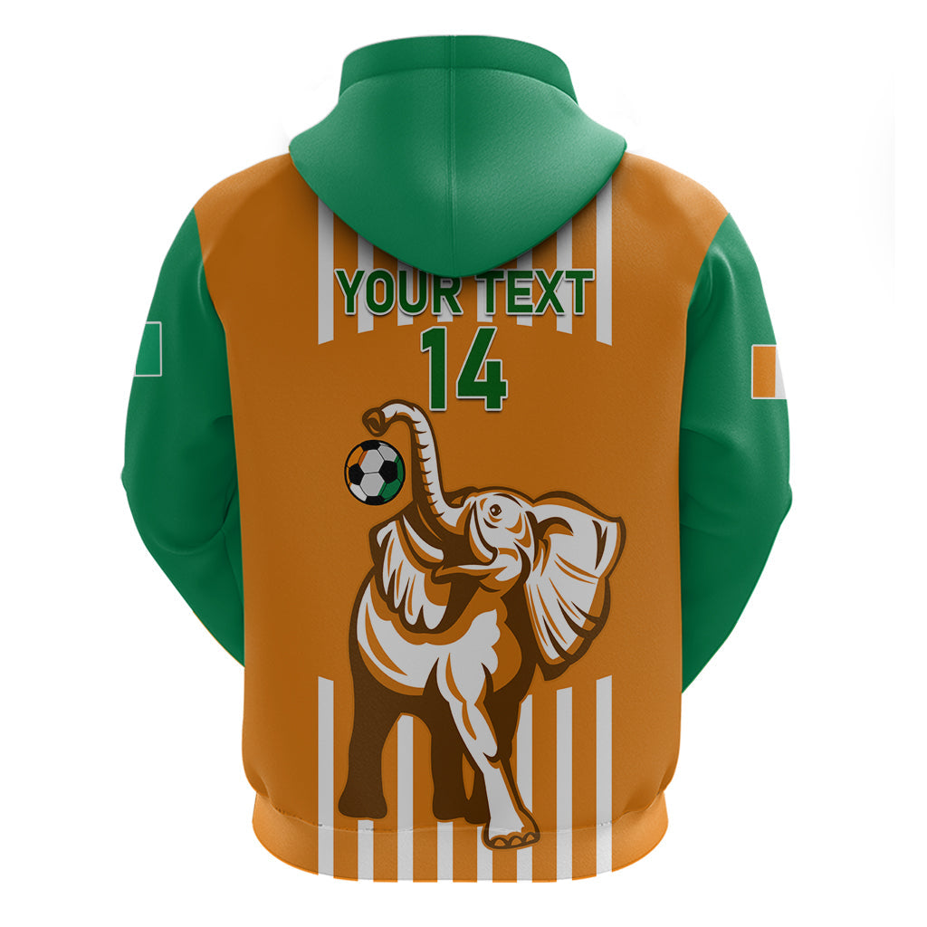 Custom Ivory Coast Football Hoodie Les Elephants 3rd Champions Proud LT14