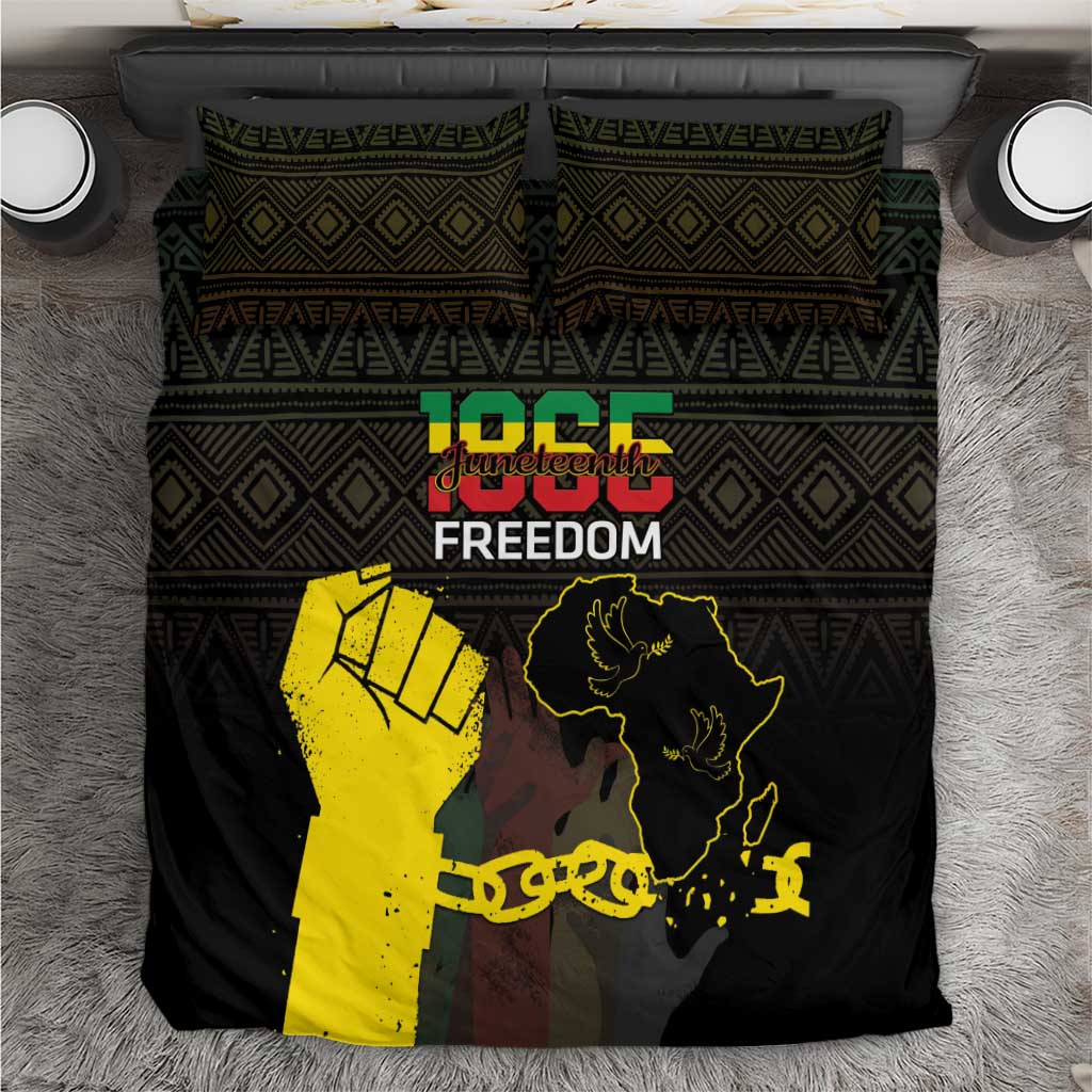 Juneteenth Freedom Day Bedding Set 1865 Black Independence African Pattern LT14