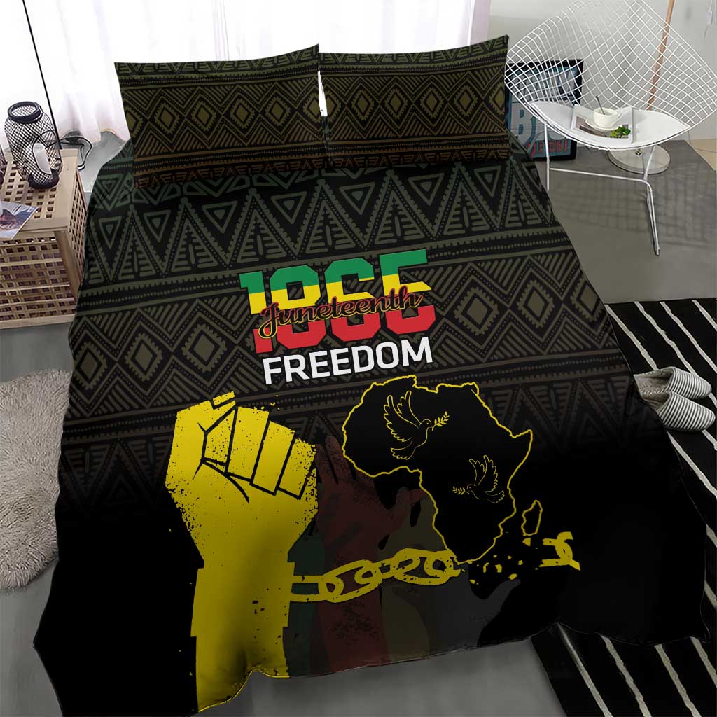 Juneteenth Freedom Day Bedding Set 1865 Black Independence African Pattern LT14