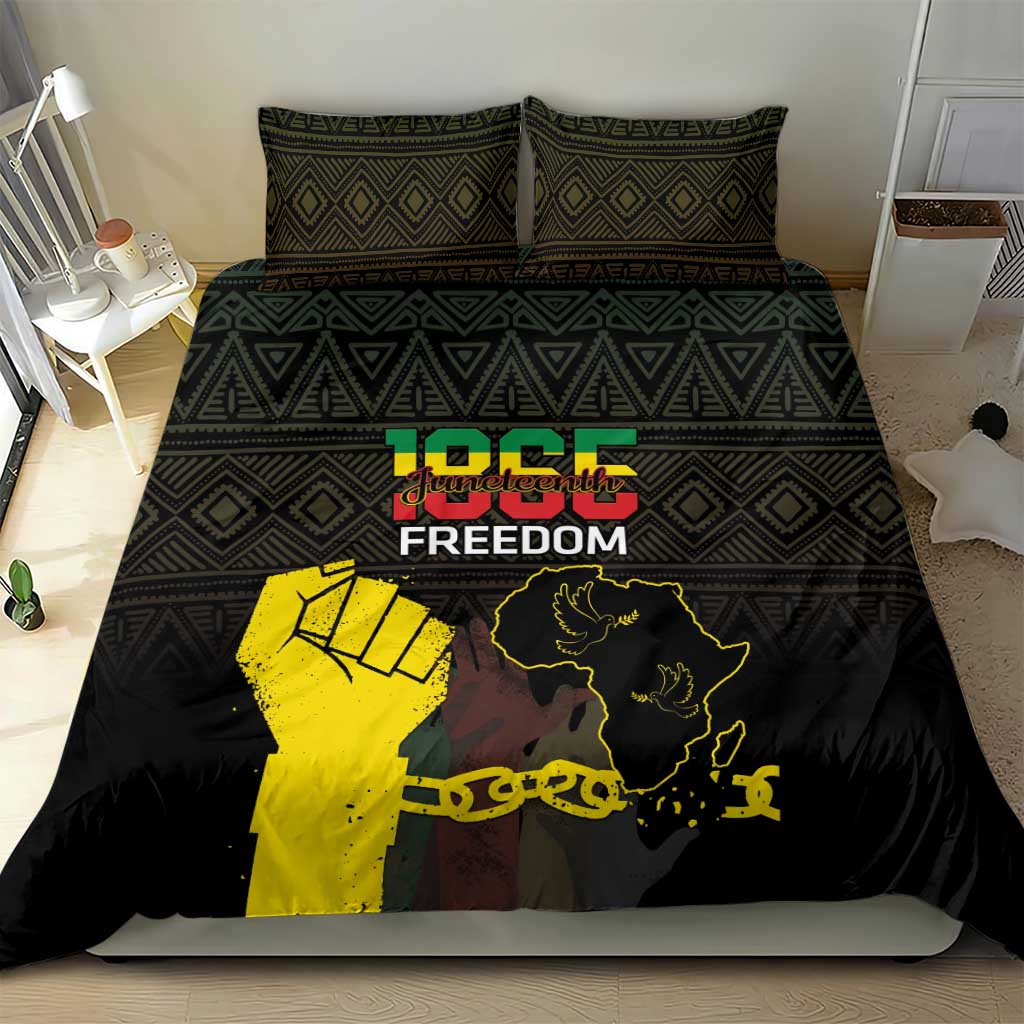 Juneteenth Freedom Day Bedding Set 1865 Black Independence African Pattern LT14
