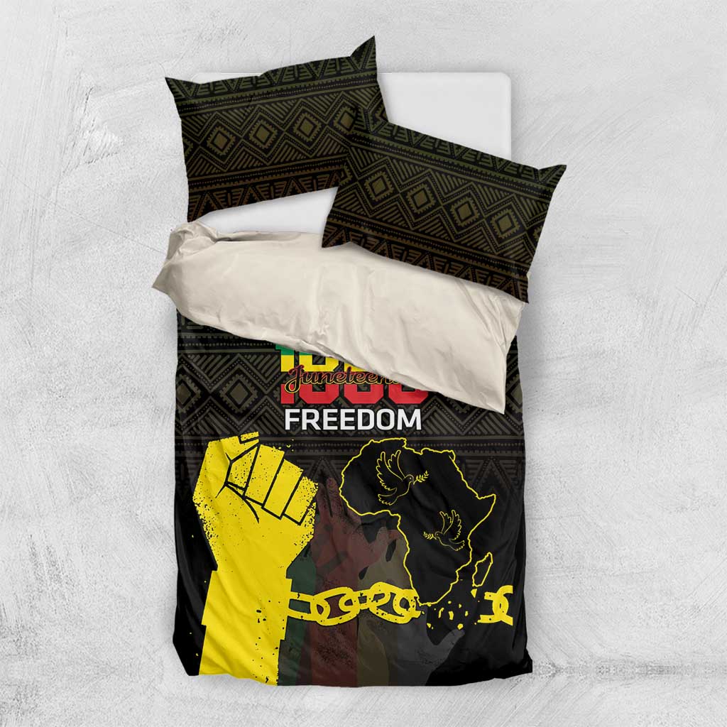 Juneteenth Freedom Day Bedding Set 1865 Black Independence African Pattern LT14