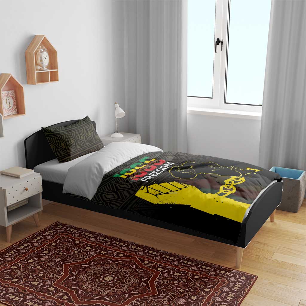 Juneteenth Freedom Day Bedding Set 1865 Black Independence African Pattern LT14