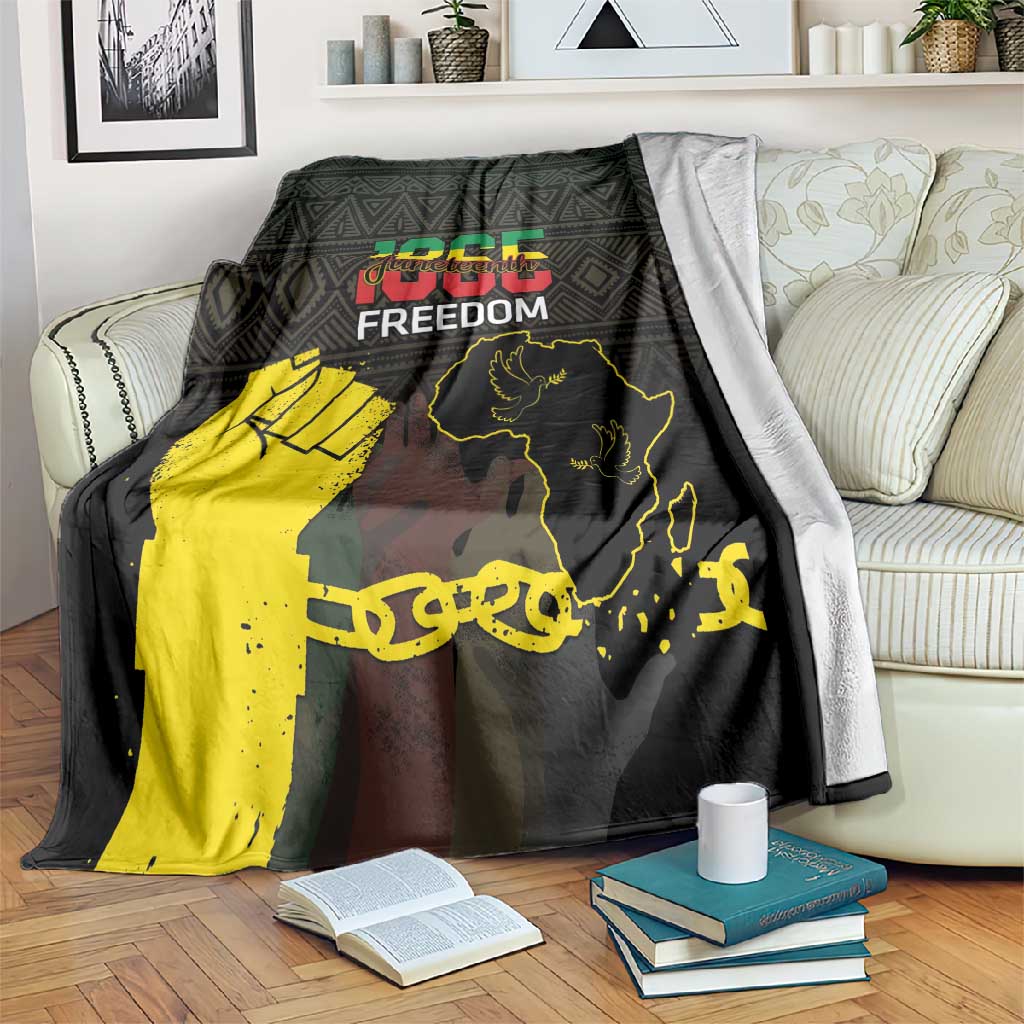 Juneteenth Freedom Day Blanket 1865 Black Independence African Pattern LT14