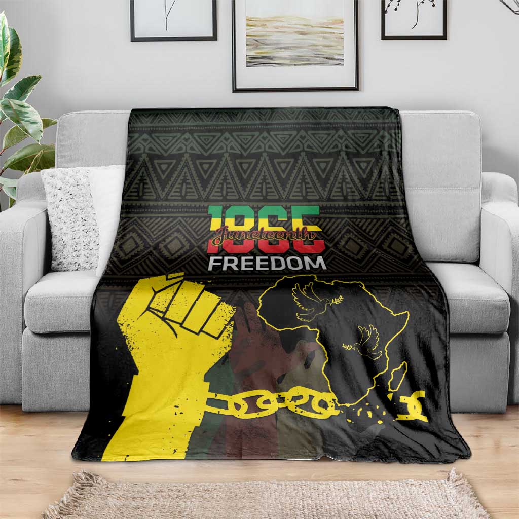 Juneteenth Freedom Day Blanket 1865 Black Independence African Pattern LT14
