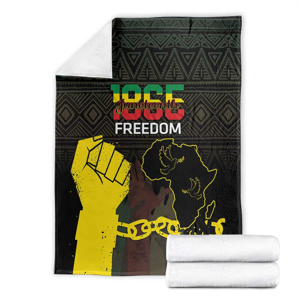Juneteenth Freedom Day Blanket 1865 Black Independence African Pattern LT14