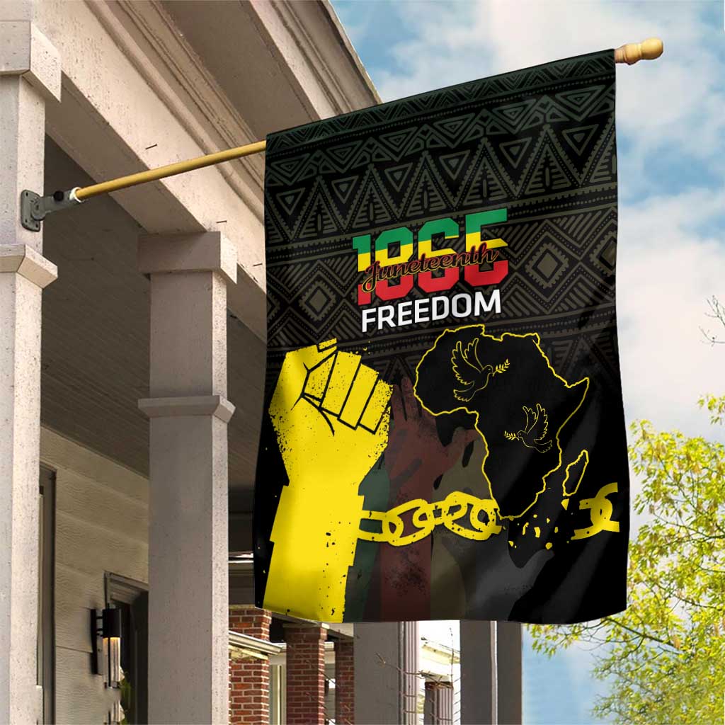 Juneteenth Freedom Day Garden Flag 1865 Black Independence African Pattern LT14