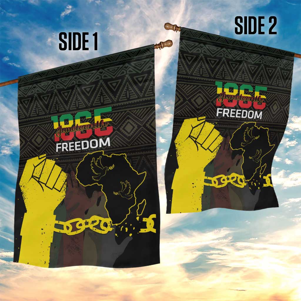 Juneteenth Freedom Day Garden Flag 1865 Black Independence African Pattern LT14