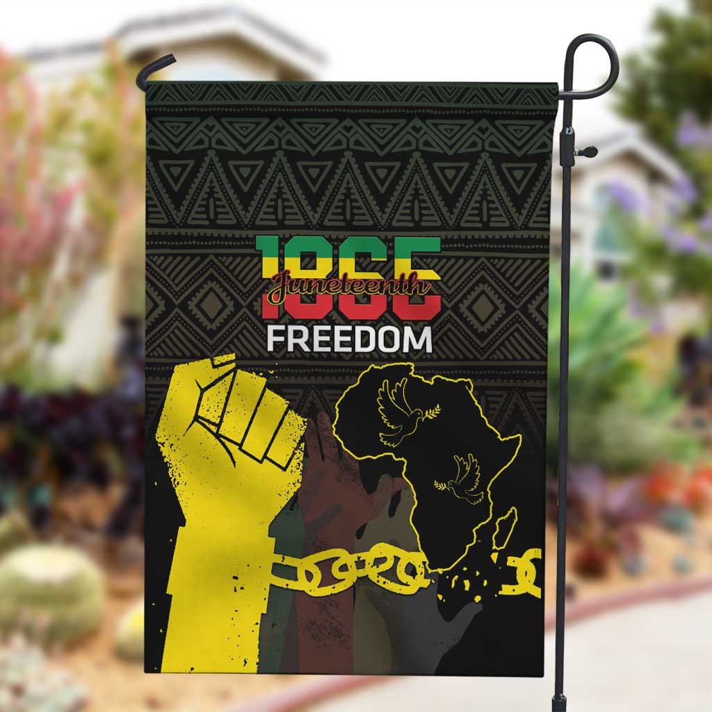 Juneteenth Freedom Day Garden Flag 1865 Black Independence African Pattern LT14