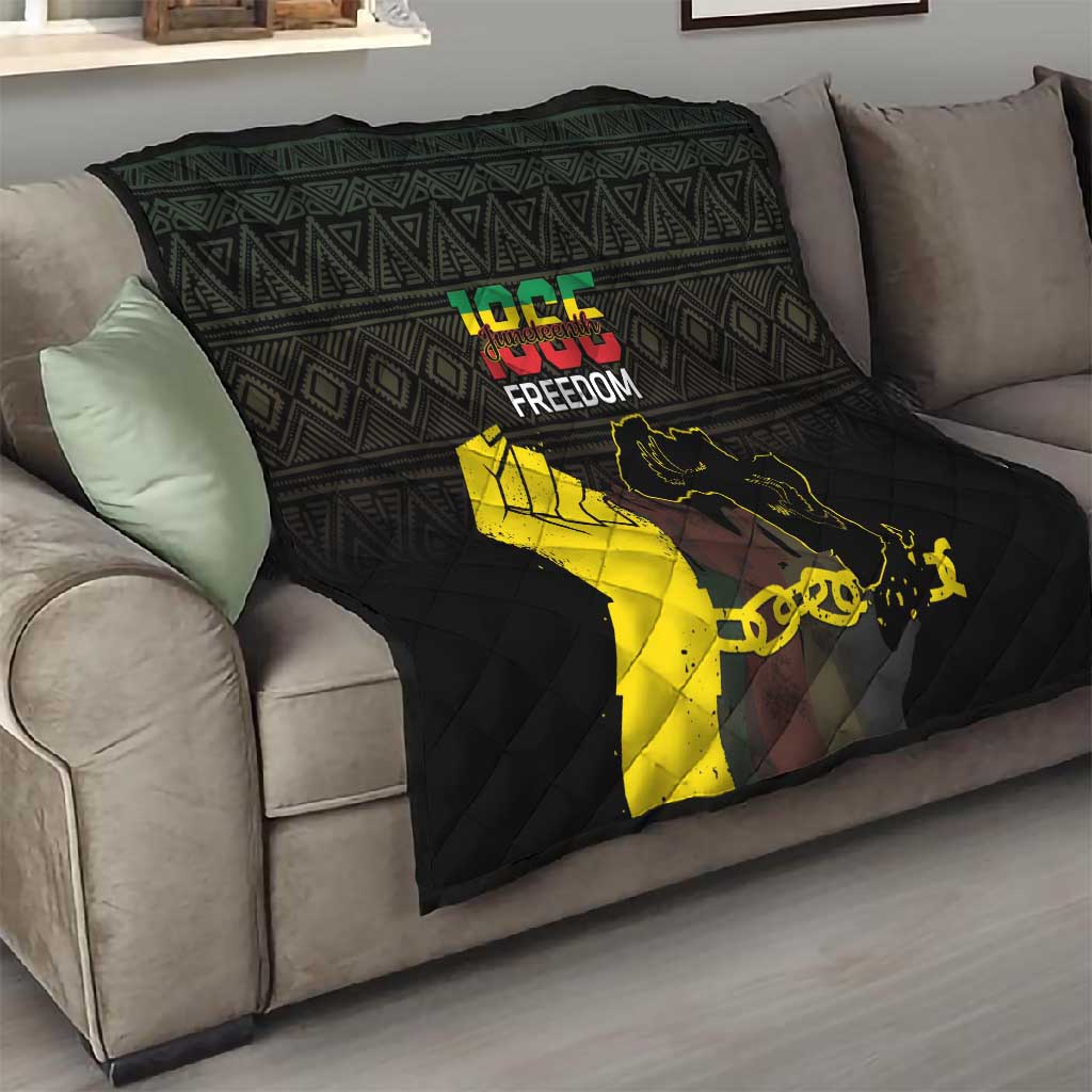 Juneteenth Freedom Day Quilt 1865 Black Independence African Pattern LT14