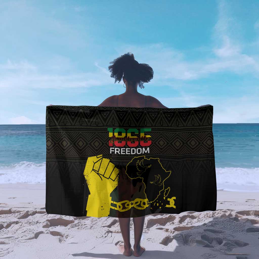 Juneteenth Freedom Day Sarong 1865 Black Independence African Pattern LT14