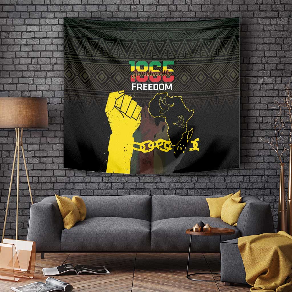 Juneteenth Freedom Day Tapestry 1865 Black Independence African Pattern LT14