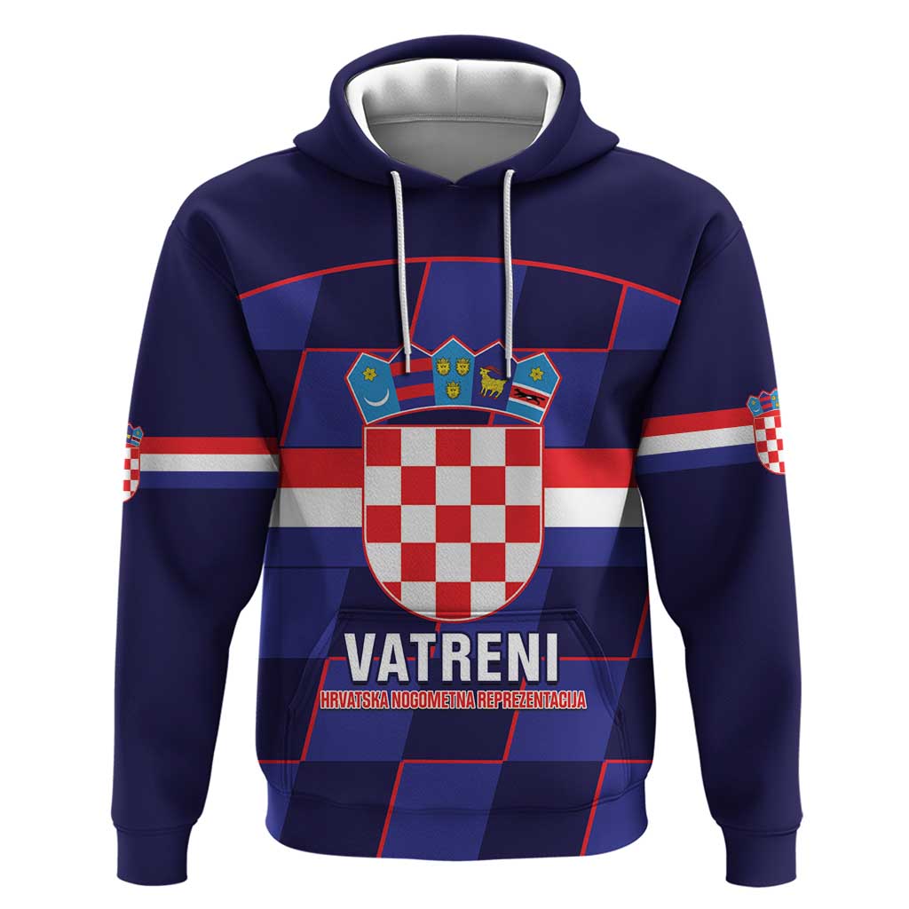 Custom Croatia Football Hoodie Come On Vatreni Checkerboard Style LT14