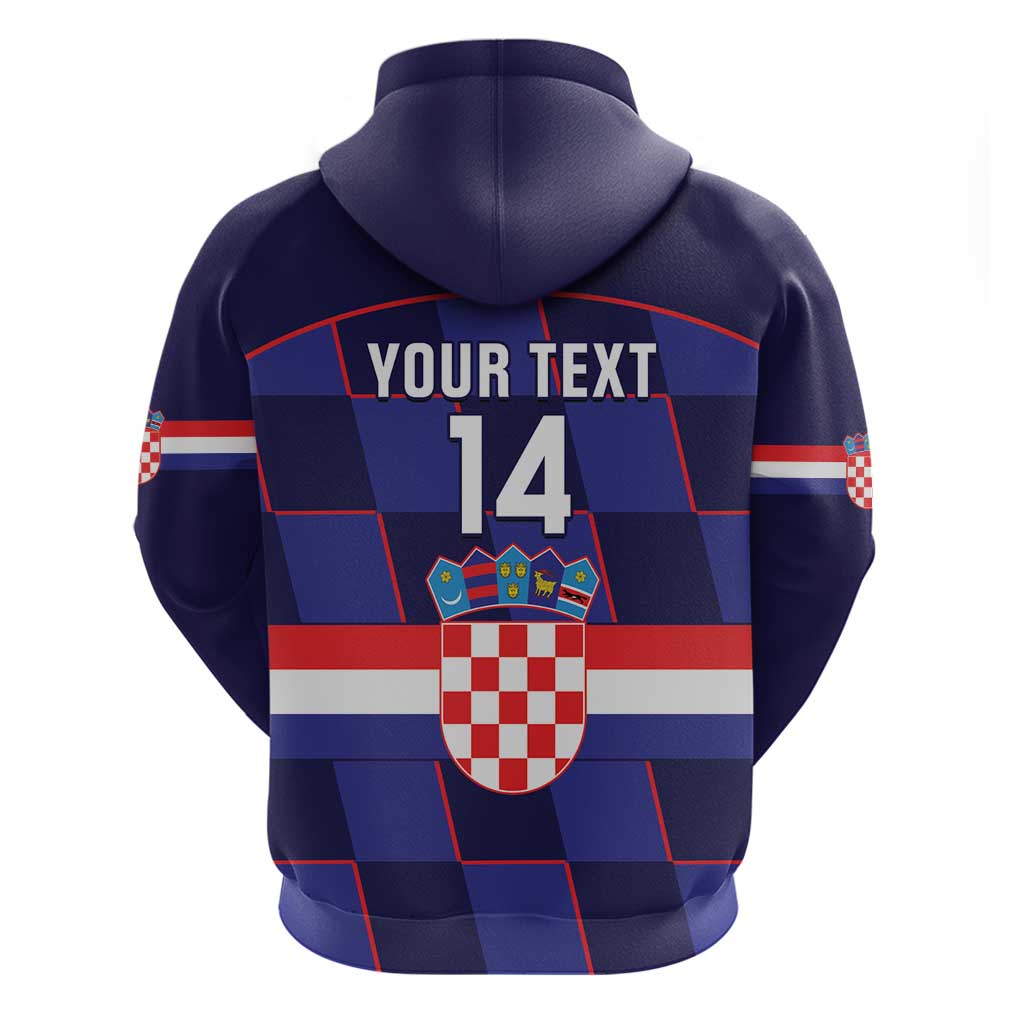 Custom Croatia Football Hoodie Come On Vatreni Checkerboard Style LT14