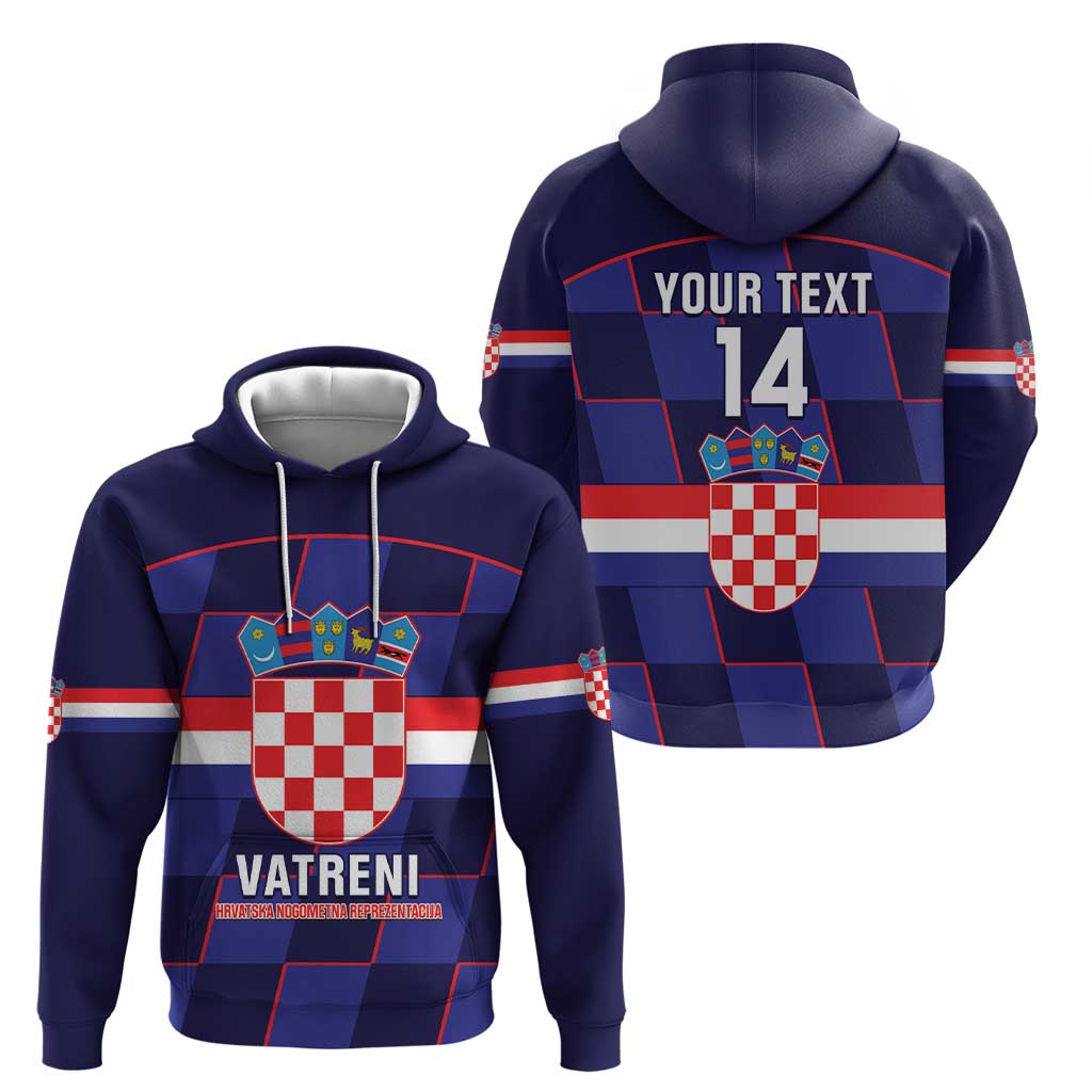 Custom Croatia Football Hoodie Come On Vatreni Checkerboard Style LT14