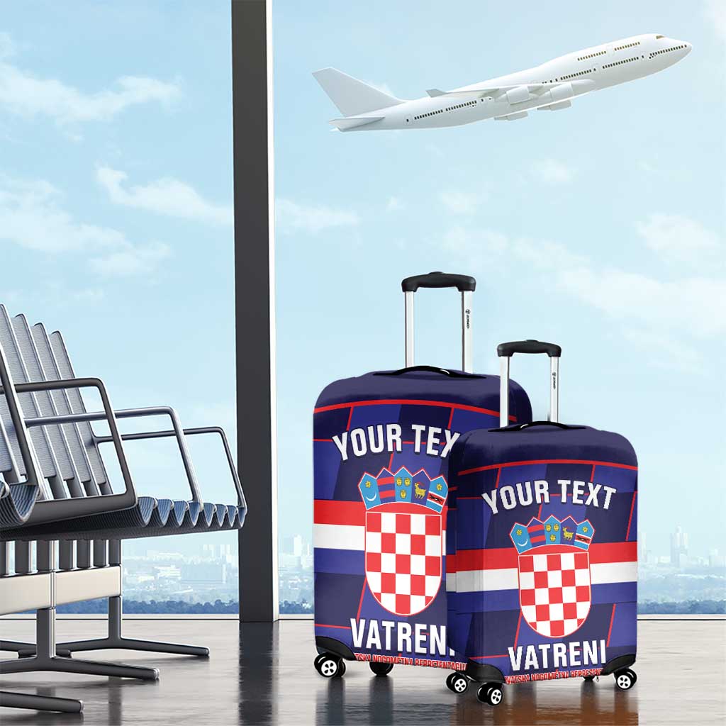 Custom Croatia Football Luggage Cover Come On Vatreni Checkerboard Style LT14