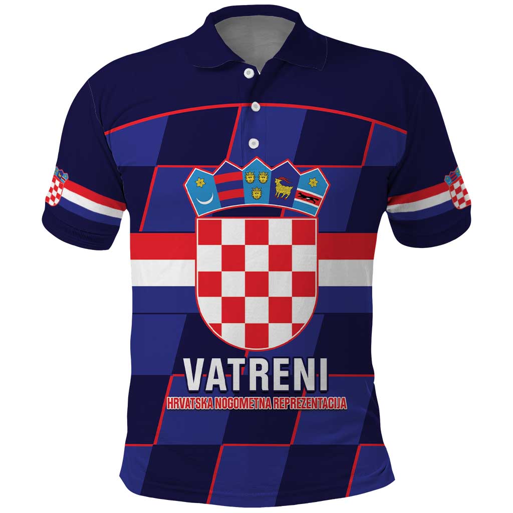 Custom Croatia Football Polo Shirt Come On Vatreni Checkerboard Style LT14