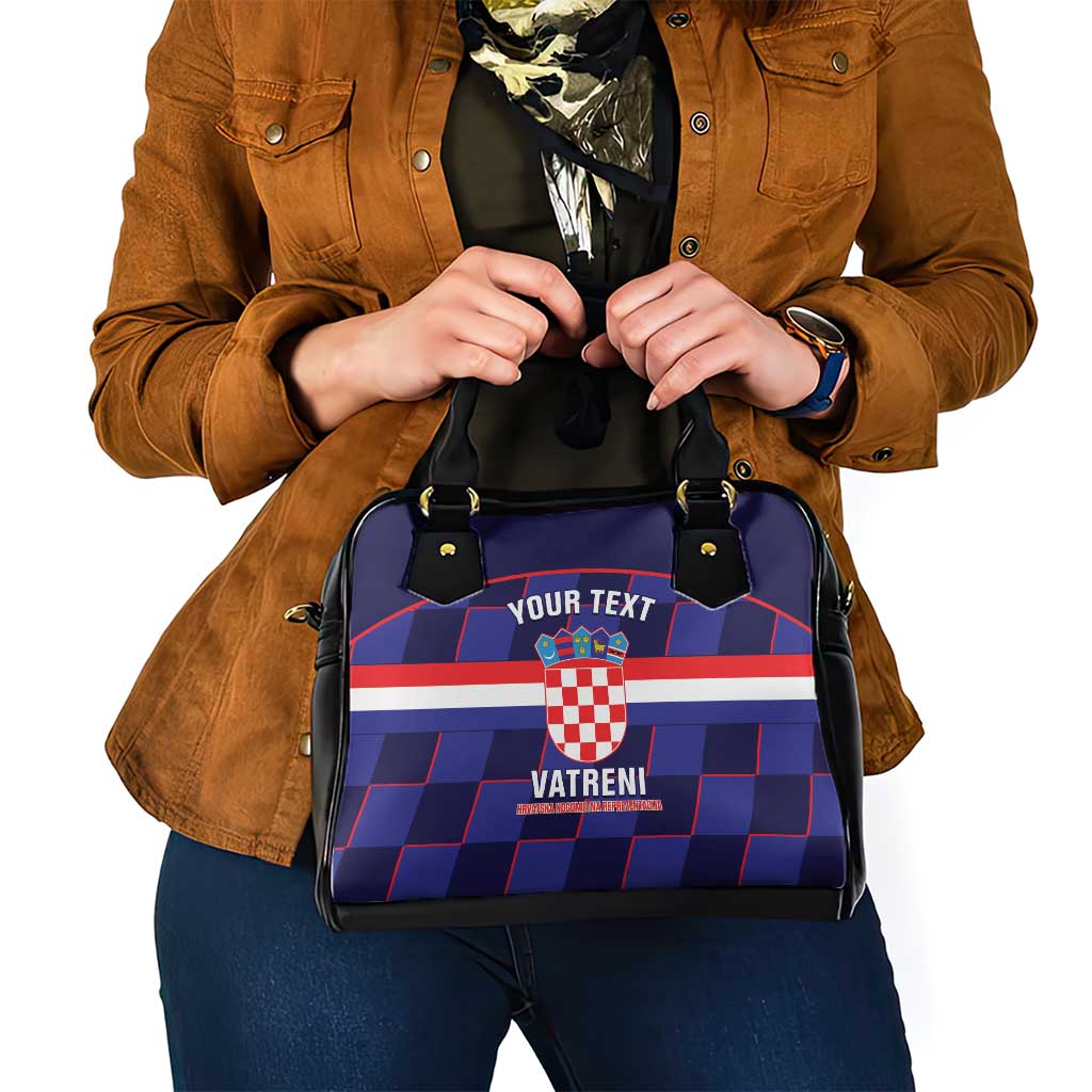 Custom Croatia Football Shoulder Handbag Come On Vatreni Checkerboard Style LT14