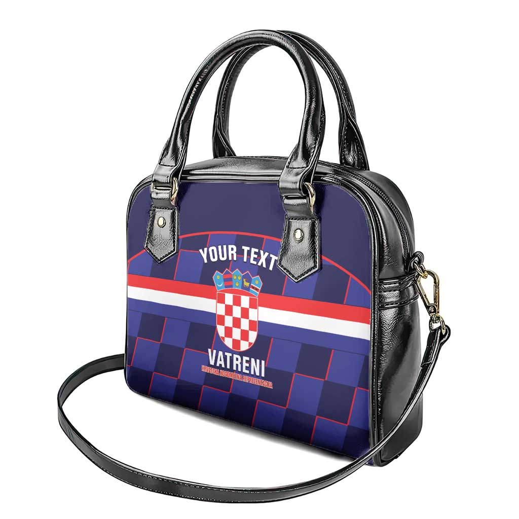 Custom Croatia Football Shoulder Handbag Come On Vatreni Checkerboard Style LT14