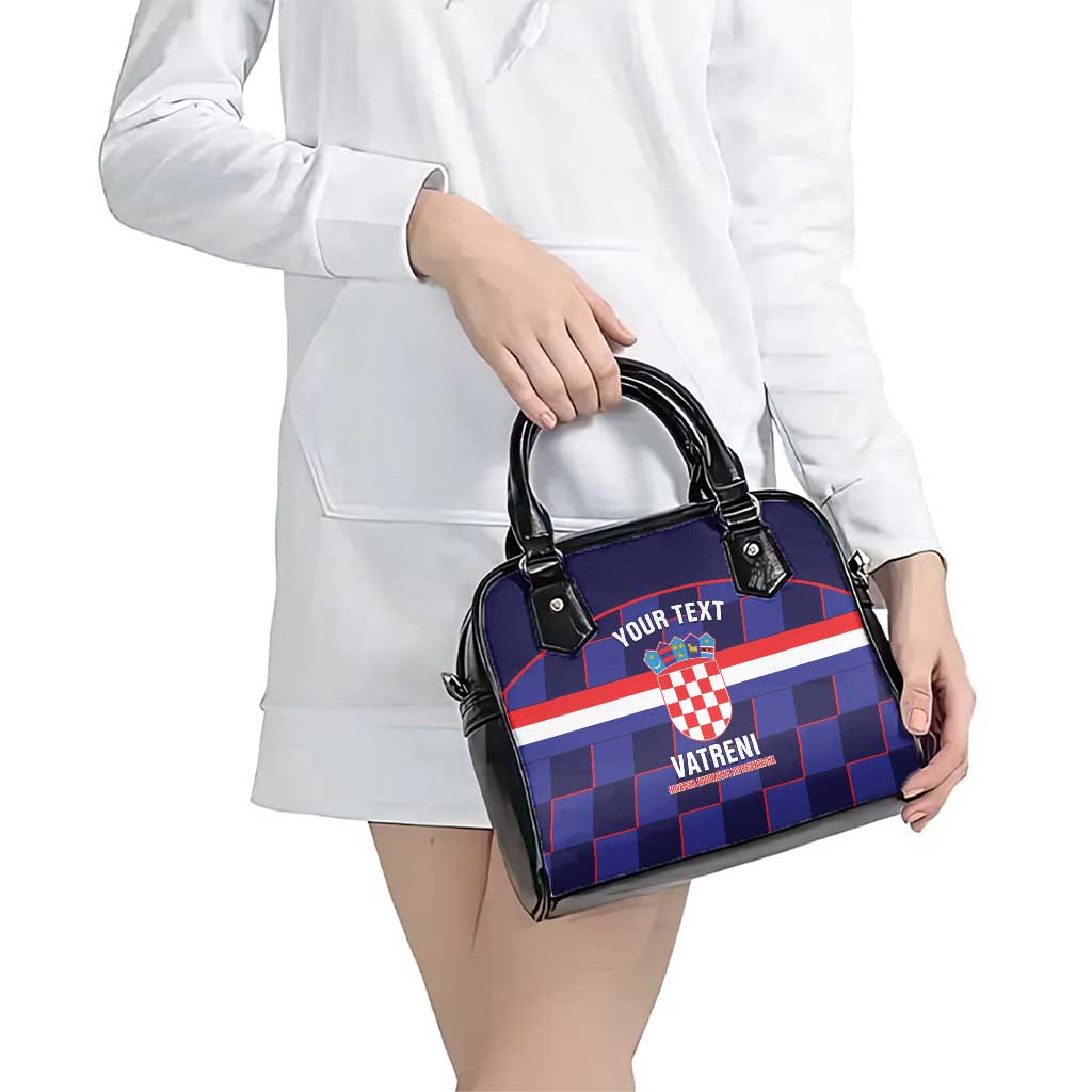 Custom Croatia Football Shoulder Handbag Come On Vatreni Checkerboard Style LT14