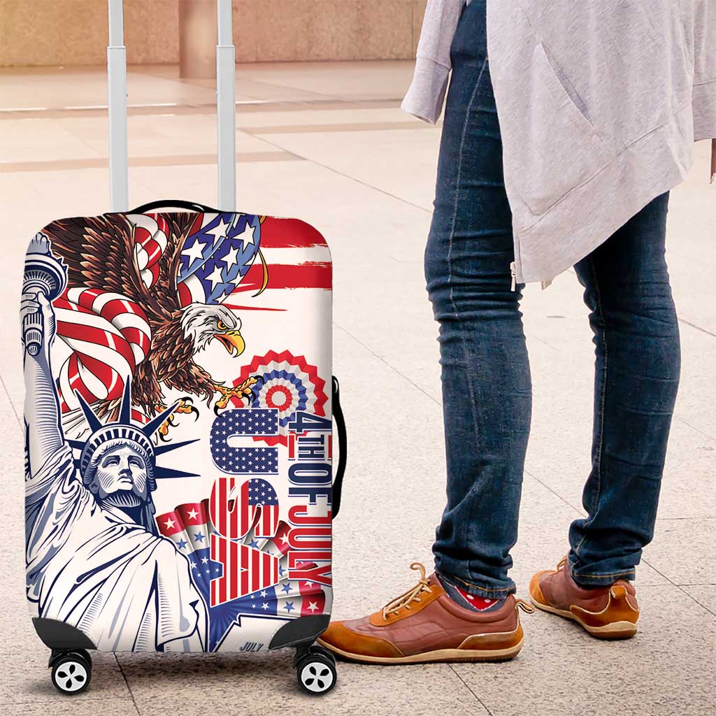 United States 4th Of July Luggage Cover USA Eagle Statue Of Librerty LT14