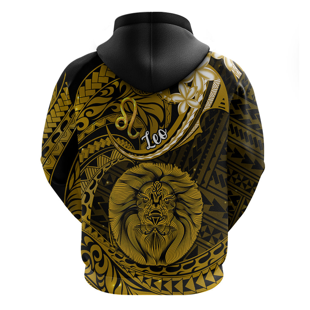 Polynesian Pride Leo Zodiac Hoodie Astrological Sign Tribal Plumeria Gold Galaxy LT14