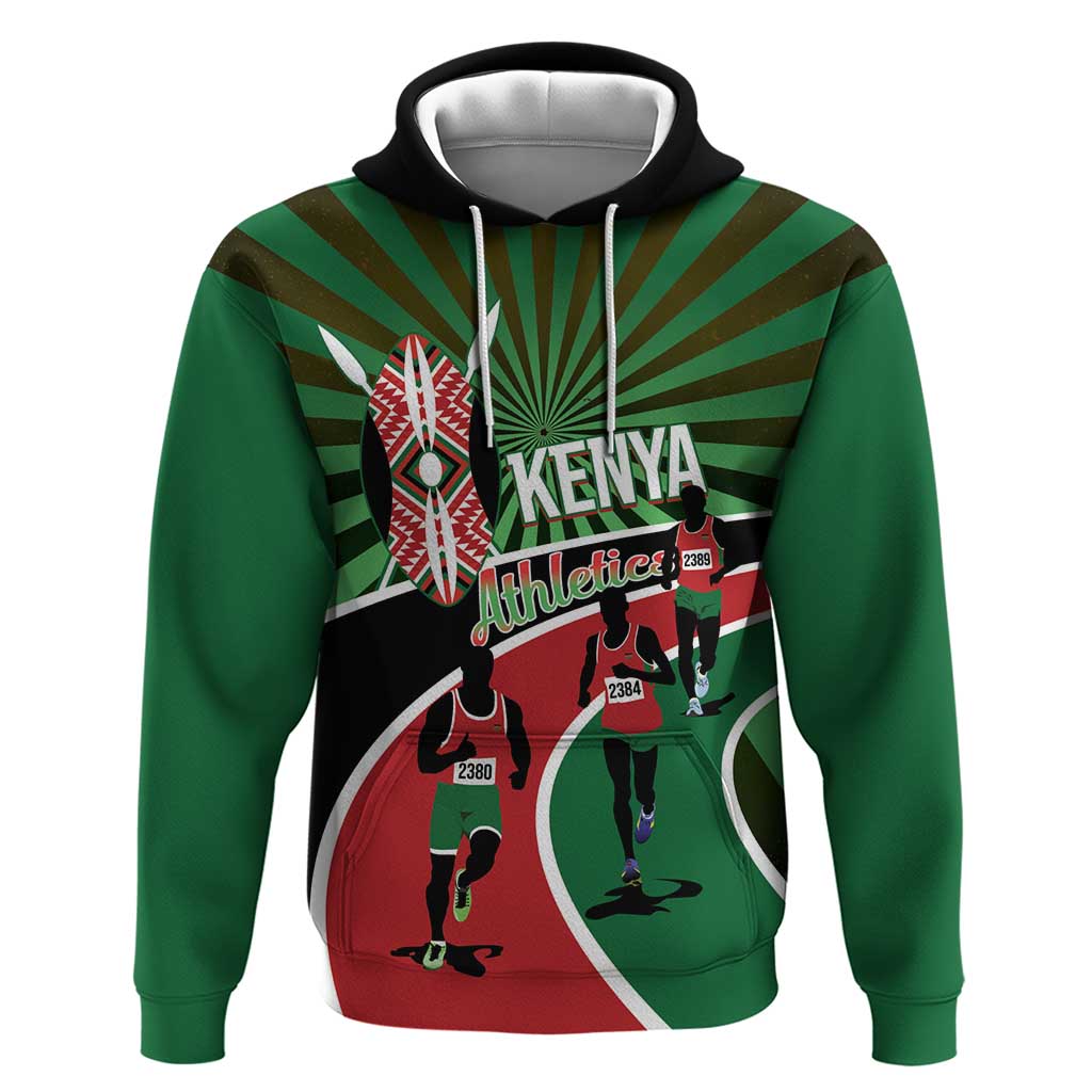 Athletics Kenya Hoodie Maasai Shield Running Way LT14