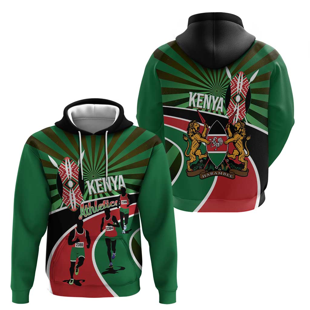 Athletics Kenya Hoodie Maasai Shield Running Way LT14