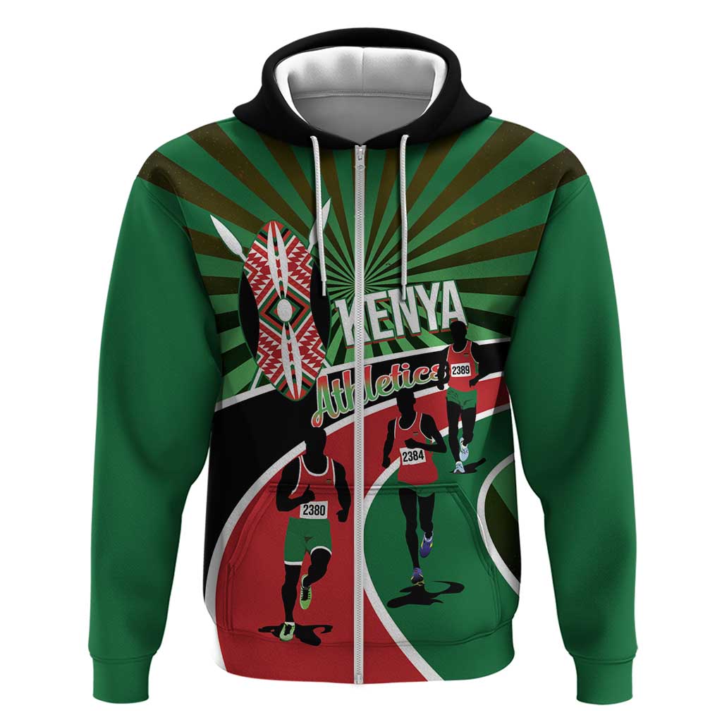 Athletics Kenya Hoodie Maasai Shield Running Way LT14