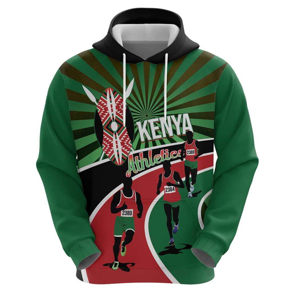 Athletics Kenya Hoodie Maasai Shield Running Way LT14