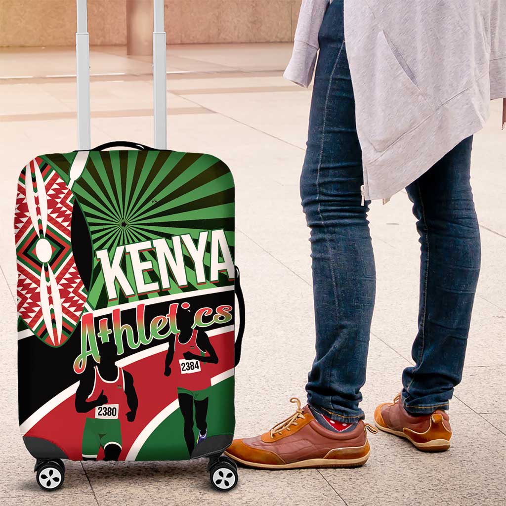 Athletics Kenya Luggage Cover Maasai Shield Running Way LT14