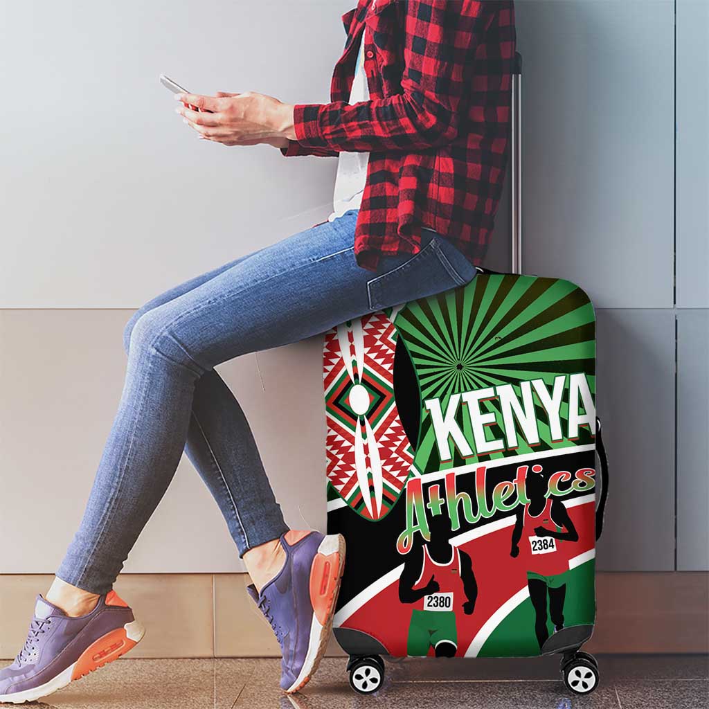 Athletics Kenya Luggage Cover Maasai Shield Running Way LT14