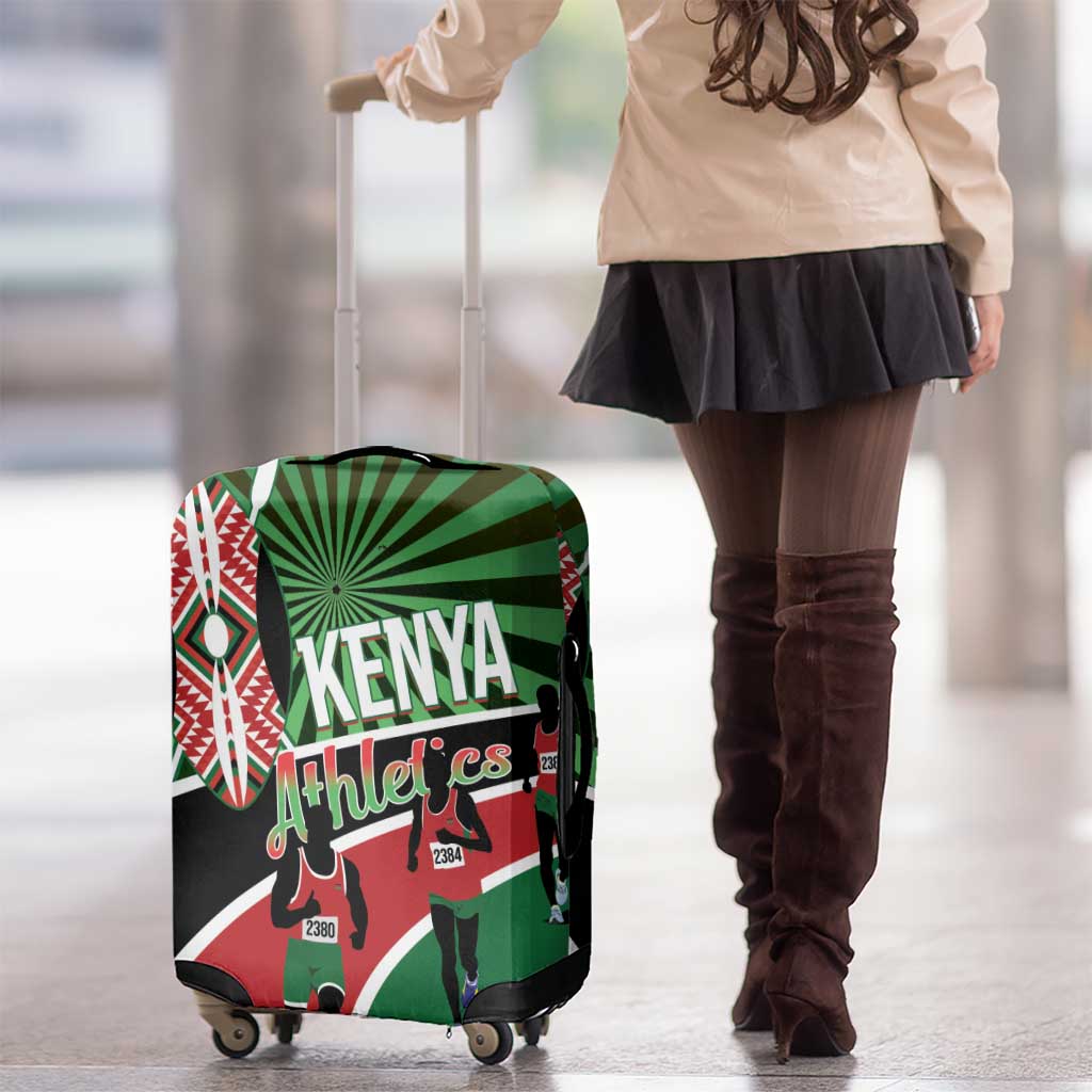 Athletics Kenya Luggage Cover Maasai Shield Running Way LT14