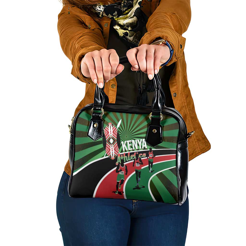 Athletics Kenya Shoulder Handbag Maasai Shield Running Way LT14