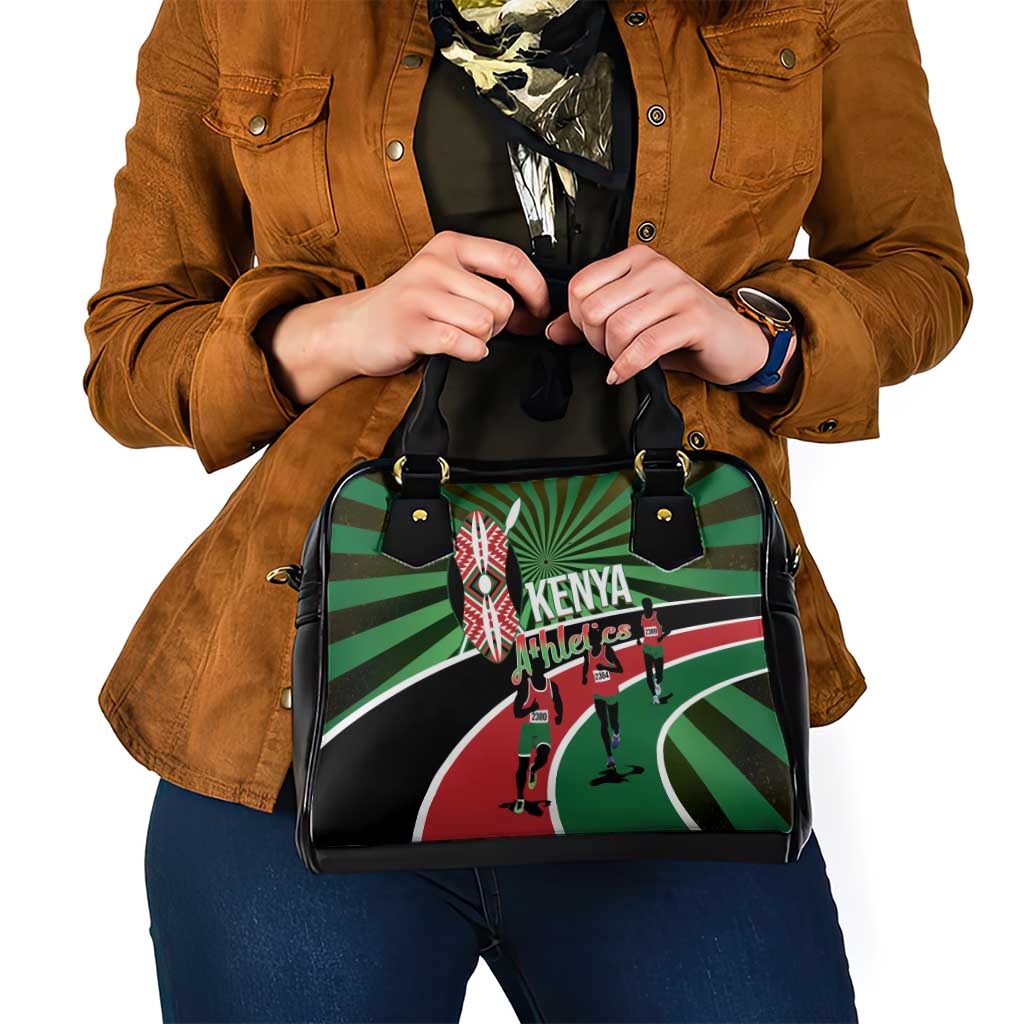 Athletics Kenya Shoulder Handbag Maasai Shield Running Way LT14