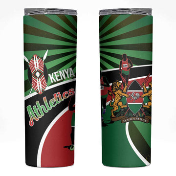 Afro Athletics Kenya Skinny Tumbler Olono Maasai Shield Running Way LT14