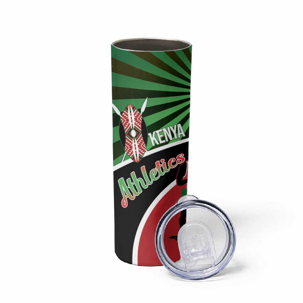 Afro Athletics Kenya Skinny Tumbler Olono Maasai Shield Running Way LT14