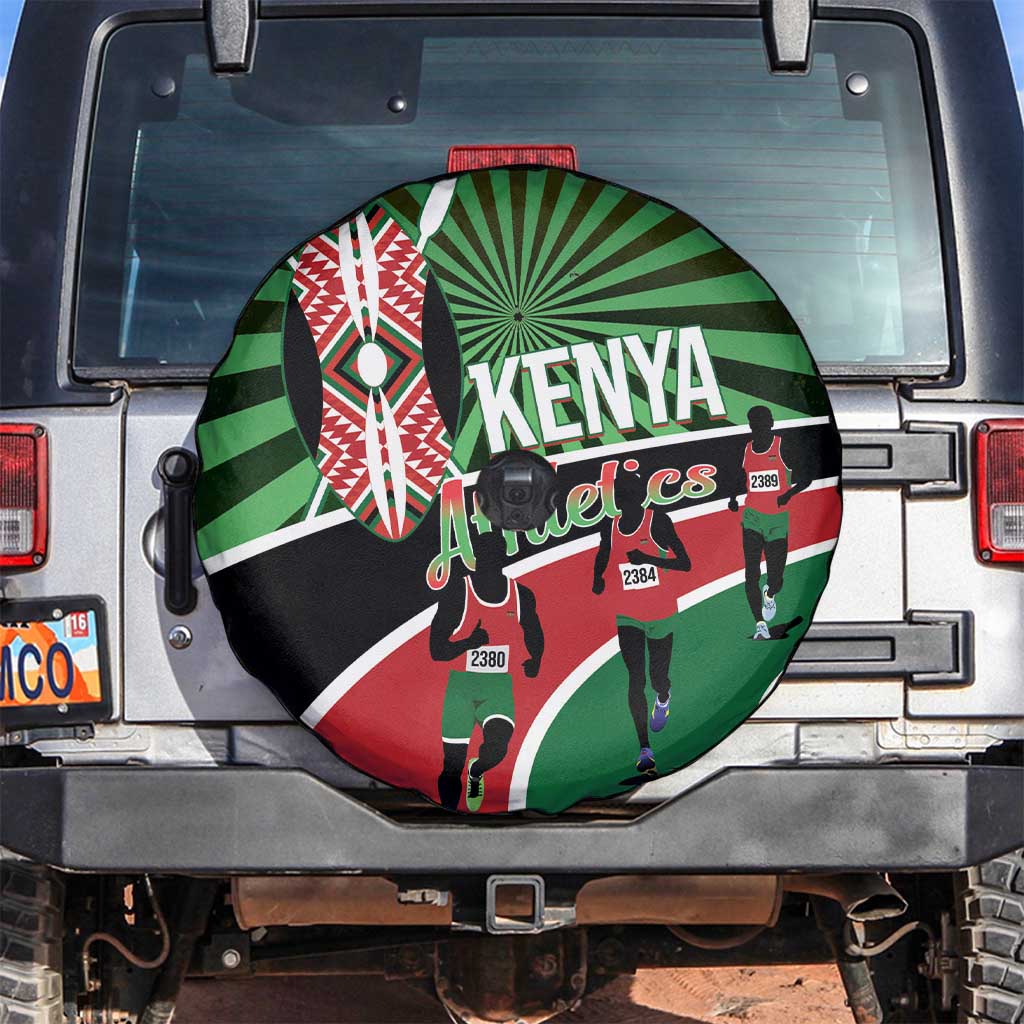 Athletics Kenya Spare Tire Cover Maasai Shield Running Way LT14
