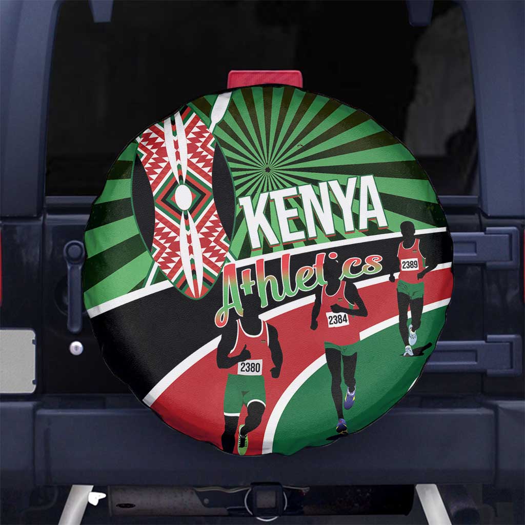 Athletics Kenya Spare Tire Cover Maasai Shield Running Way LT14