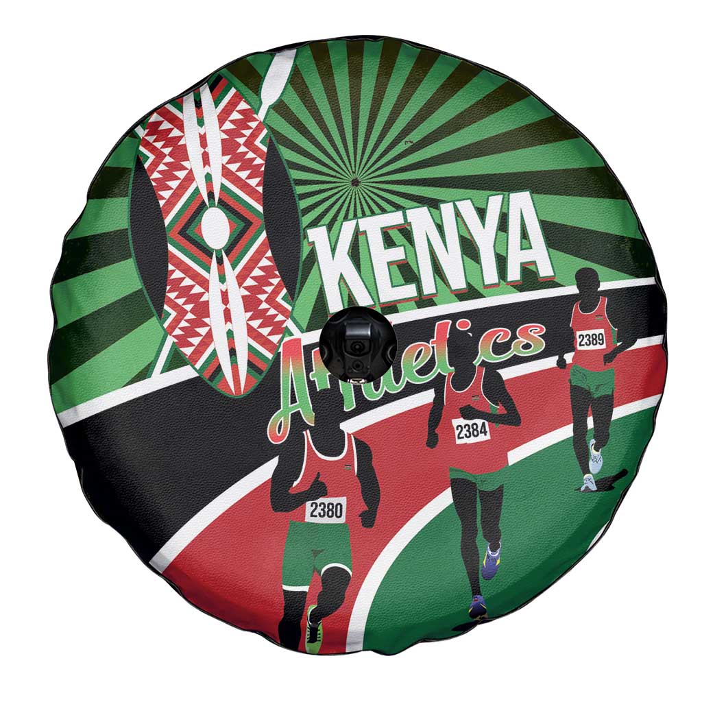 Athletics Kenya Spare Tire Cover Maasai Shield Running Way LT14