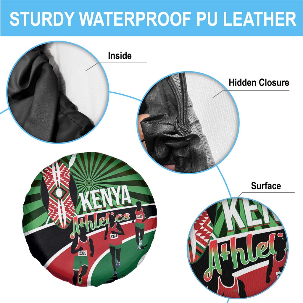 Athletics Kenya Spare Tire Cover Maasai Shield Running Way LT14