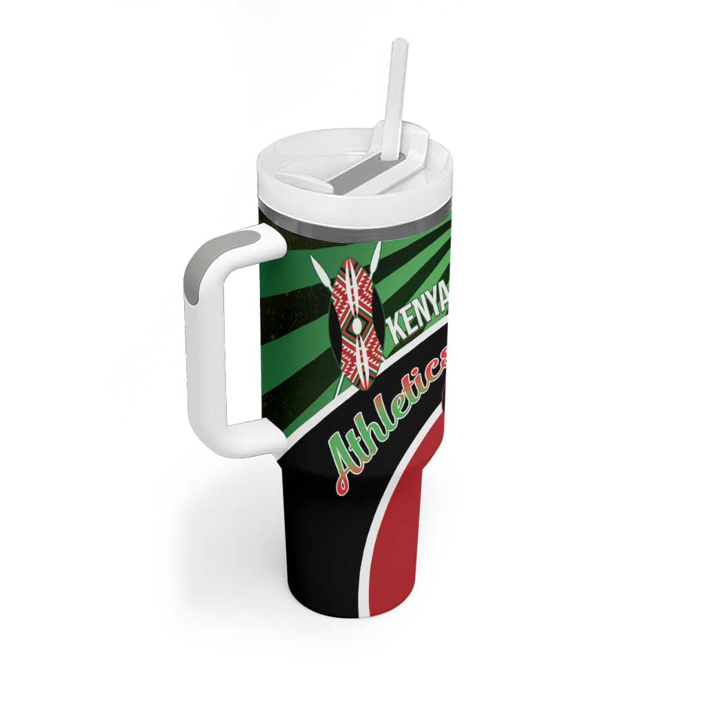 Afro Athletics Kenya Tumbler With Handle Olono Maasai Shield Running Way LT14