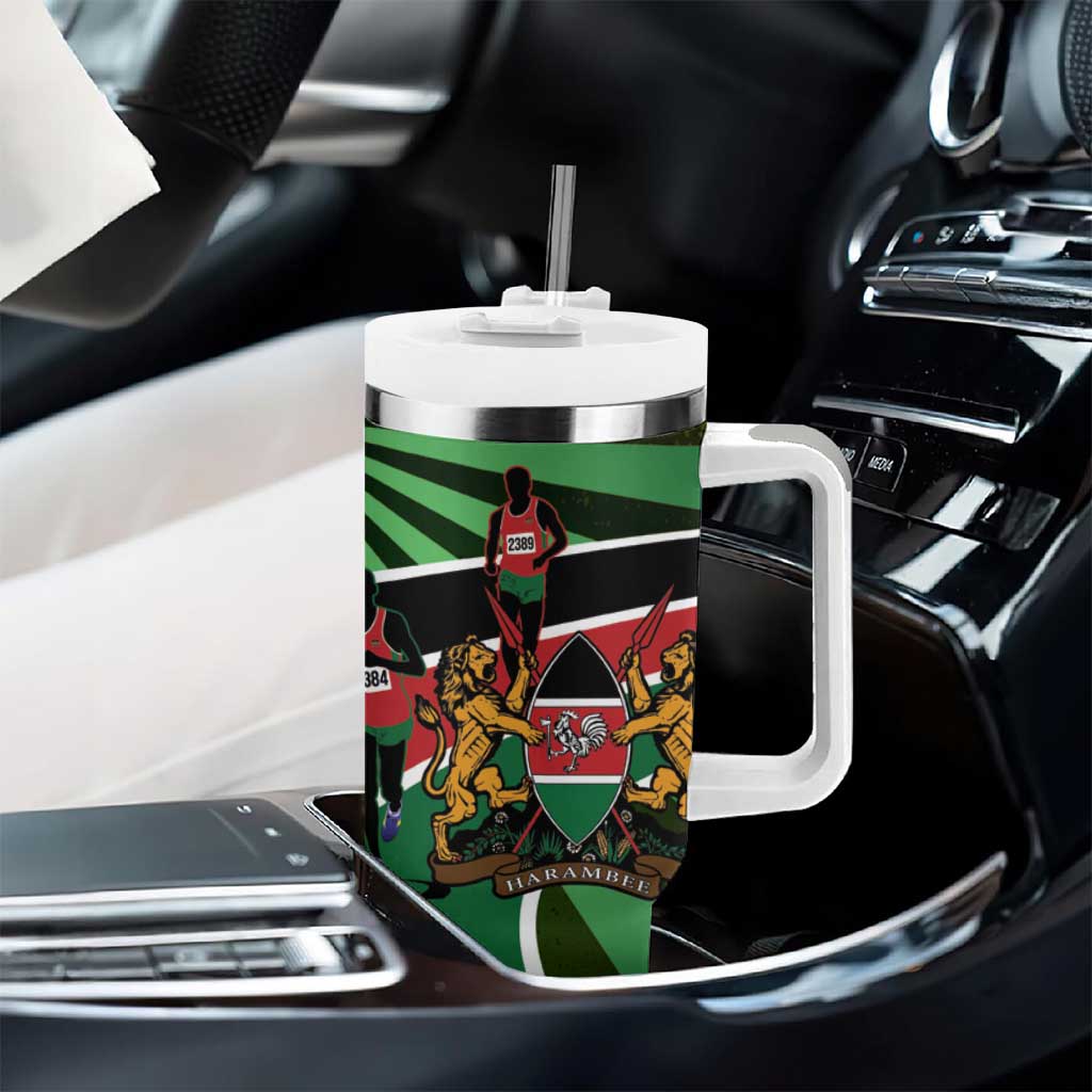 Afro Athletics Kenya Tumbler With Handle Olono Maasai Shield Running Way LT14