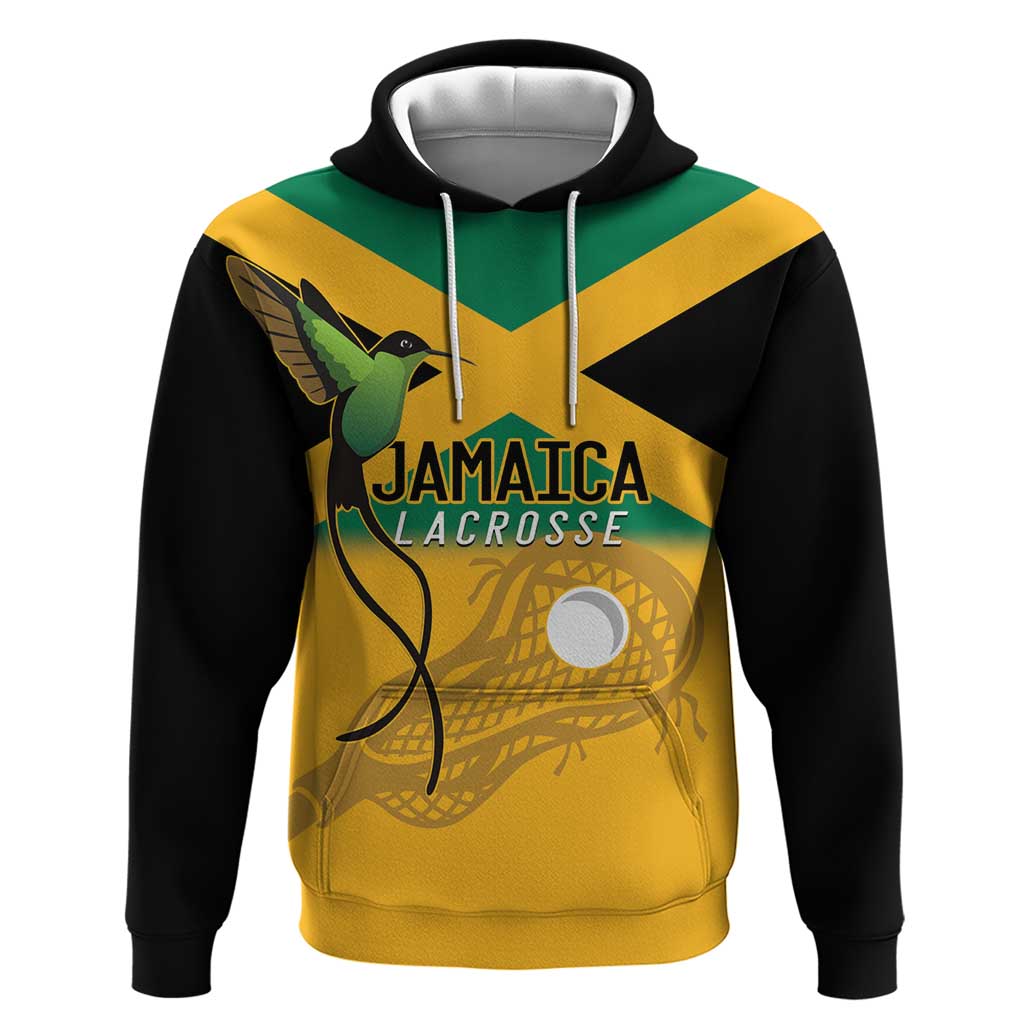 Custom Jamaica Lacrosse Hoodie Streamertail Hummingbird With Flag LT14