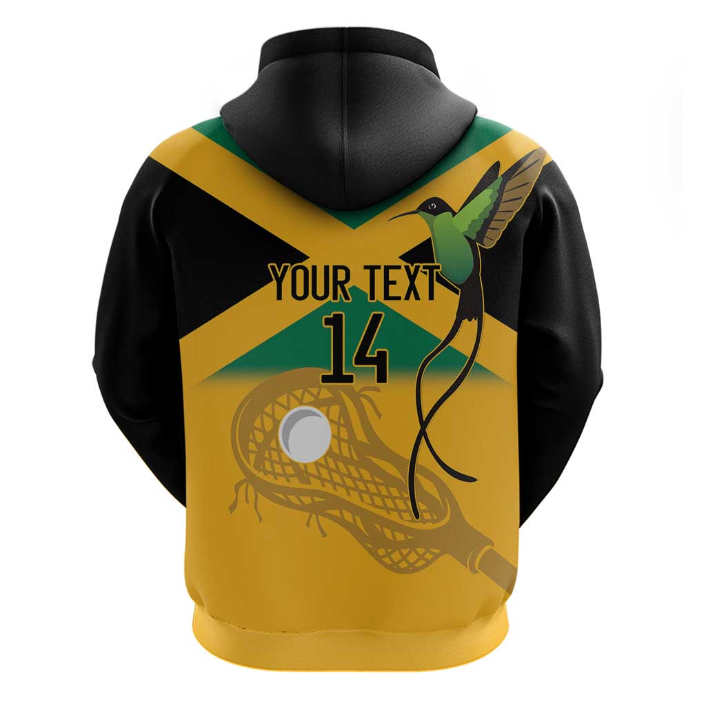 Custom Jamaica Lacrosse Hoodie Streamertail Hummingbird With Flag LT14