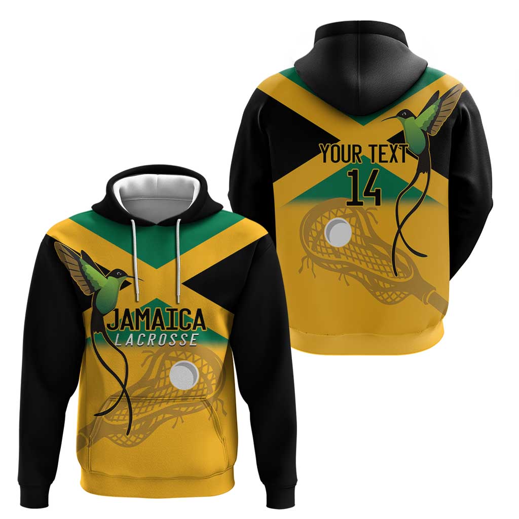 Custom Jamaica Lacrosse Hoodie Streamertail Hummingbird With Flag LT14