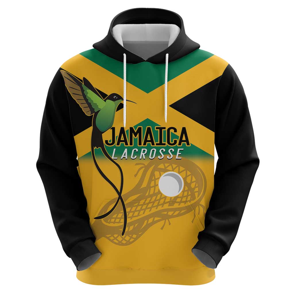 Custom Jamaica Lacrosse Hoodie Streamertail Hummingbird With Flag LT14