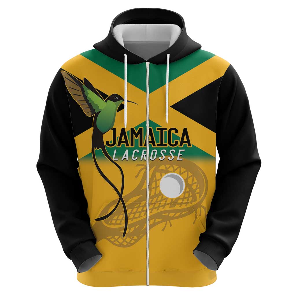 Custom Jamaica Lacrosse Hoodie Streamertail Hummingbird With Flag LT14