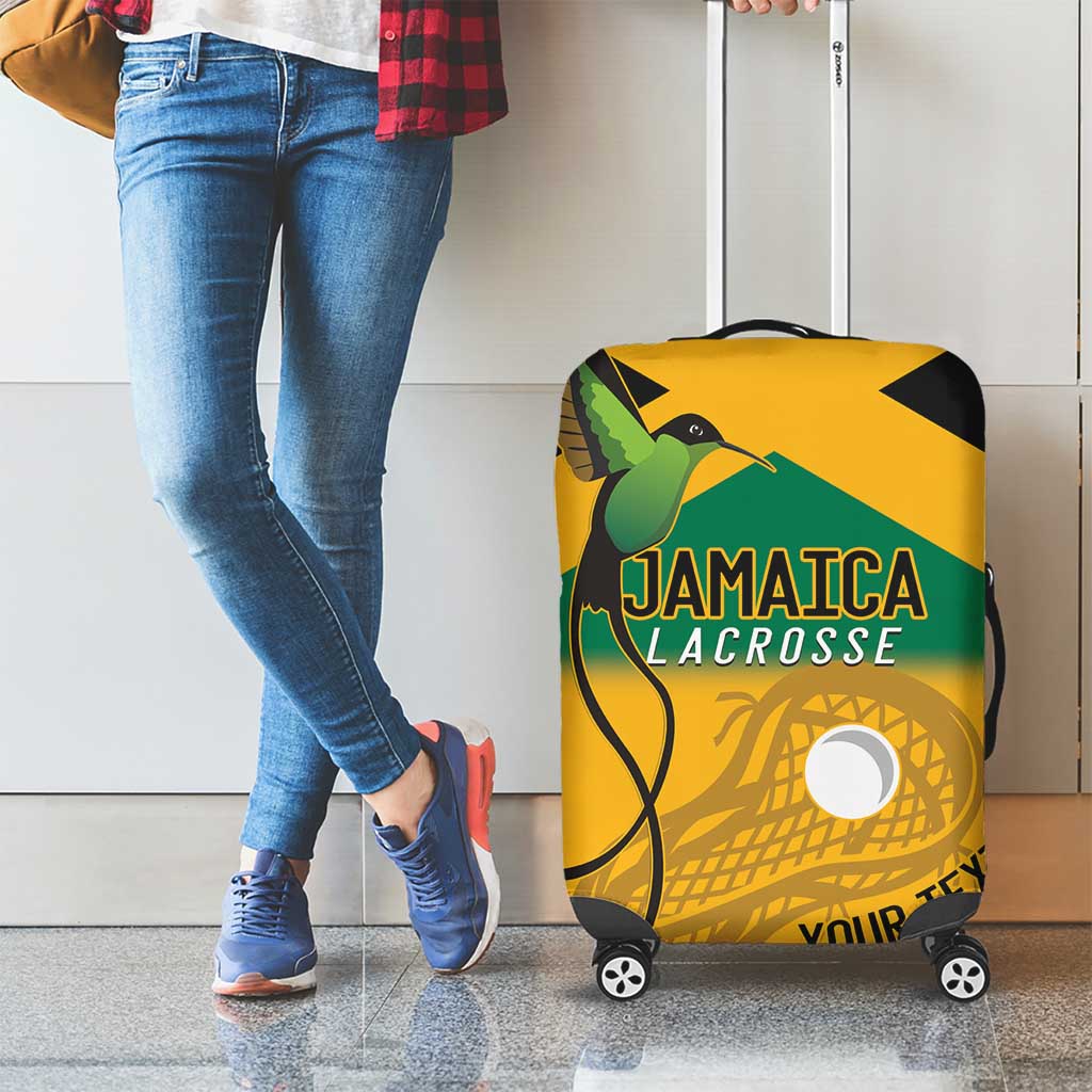Custom Jamaica Lacrosse Luggage Cover Streamertail Hummingbird With Flag LT14
