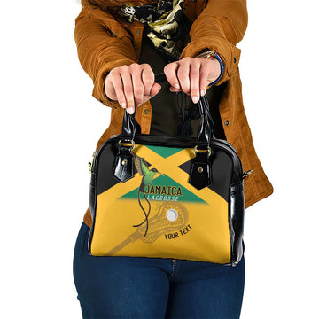 Custom Jamaica Lacrosse Shoulder Handbag Streamertail Hummingbird With Flag LT14
